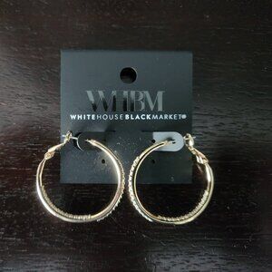 White House Black Market Gold Hoop Earrings